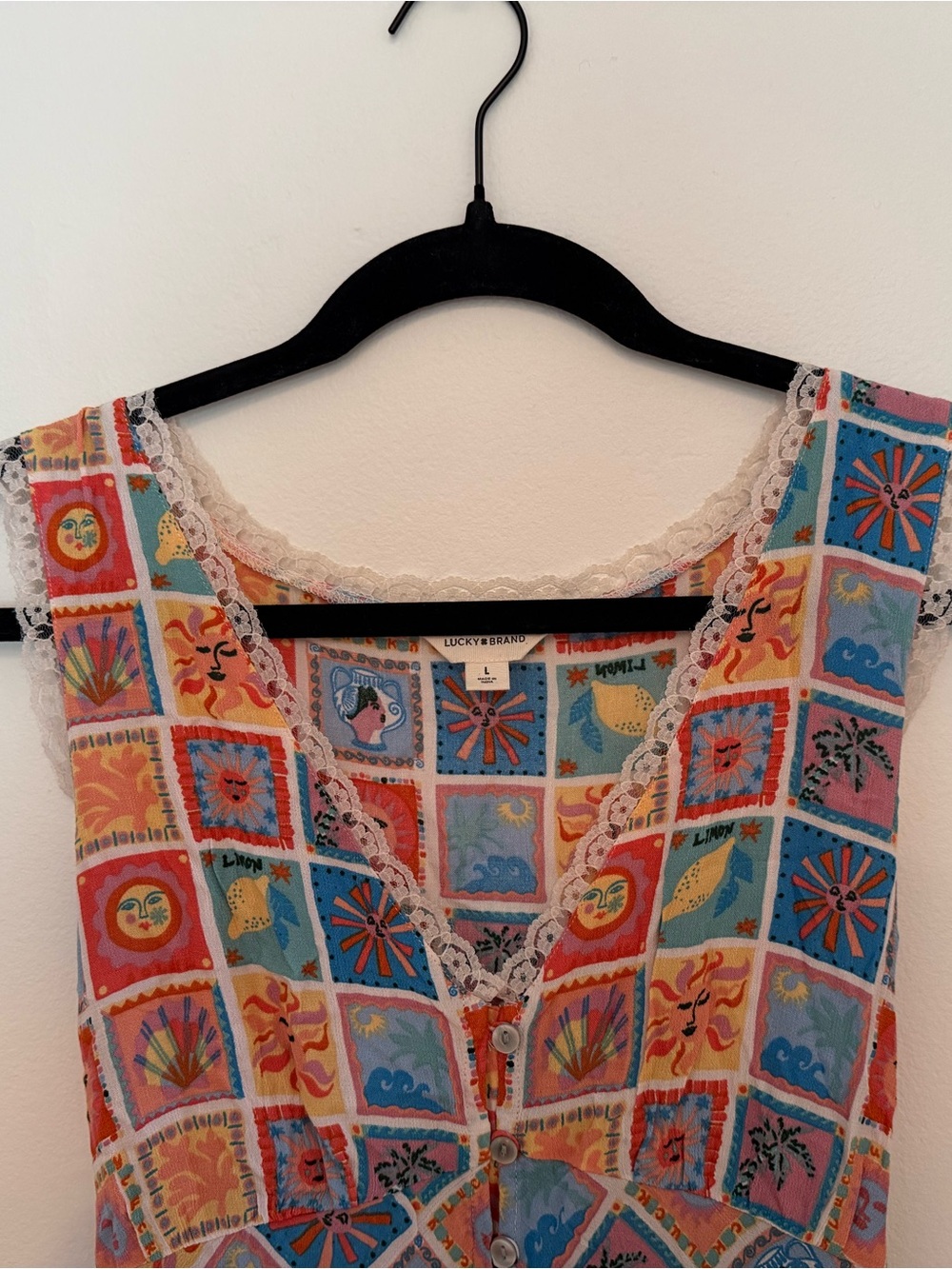 NWT Lucky Brand Femme Printed Mini Dress - Picture 7 of 12